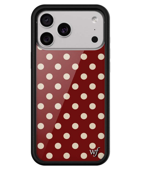 Polka Dot | Burgundy and Cream iPhone Case