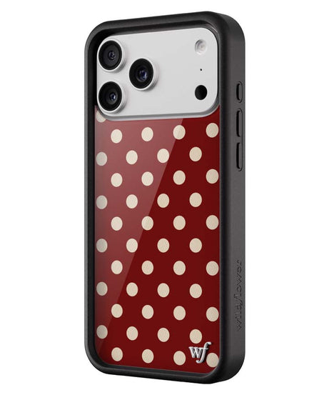 Polka Dot | Burgundy and Cream iPhone Case