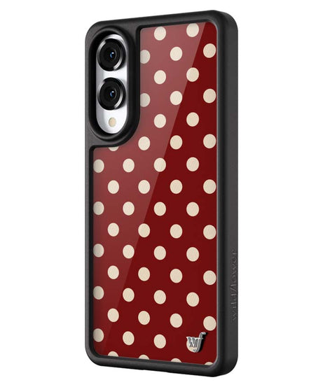 Polka Dot | Burgundy and Cream Samsung Galaxy Case