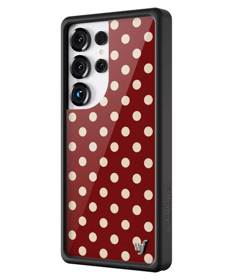Polka Dot | Burgundy and Cream Samsung Galaxy Case