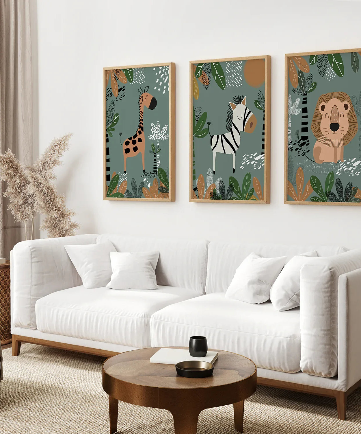 Baby Giraffe, Zebra, Löwe Kinderzimmer Wanddekoration