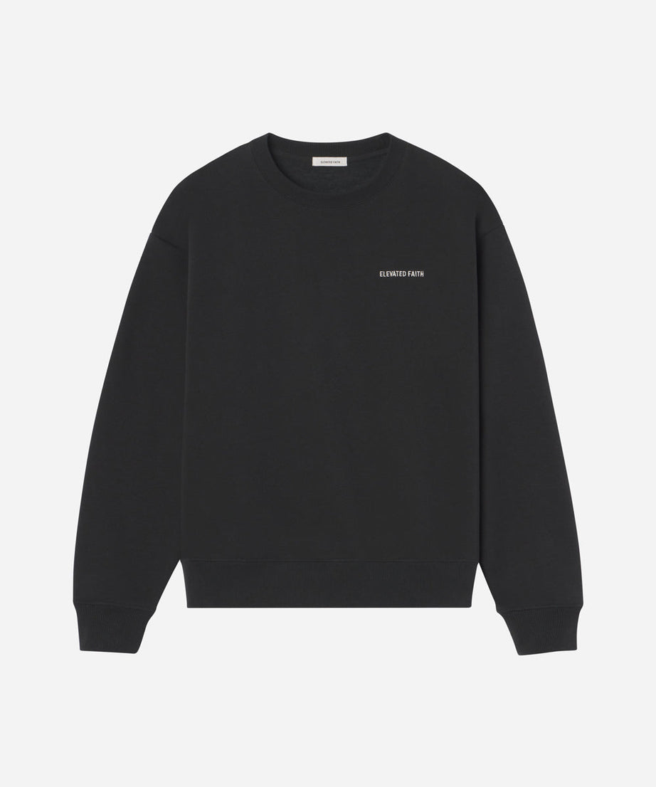 Basics Black Unisex Crewneck