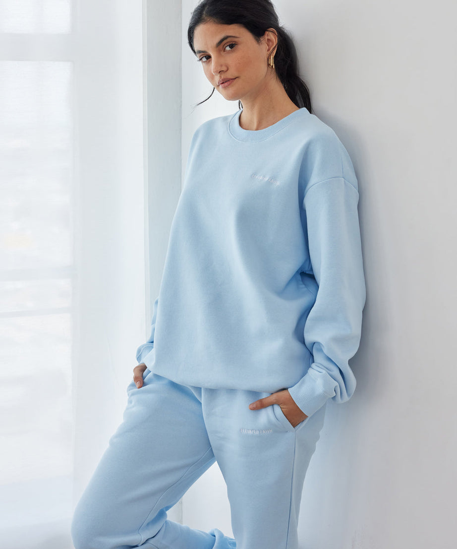 Basics Dream Blue Unisex Crewneck