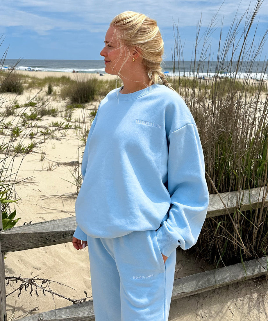 Basics Dream Blue Unisex Crewneck