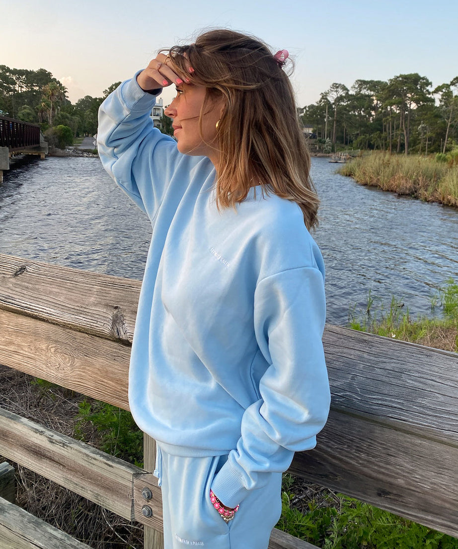 Basics Dream Blue Unisex Crewneck