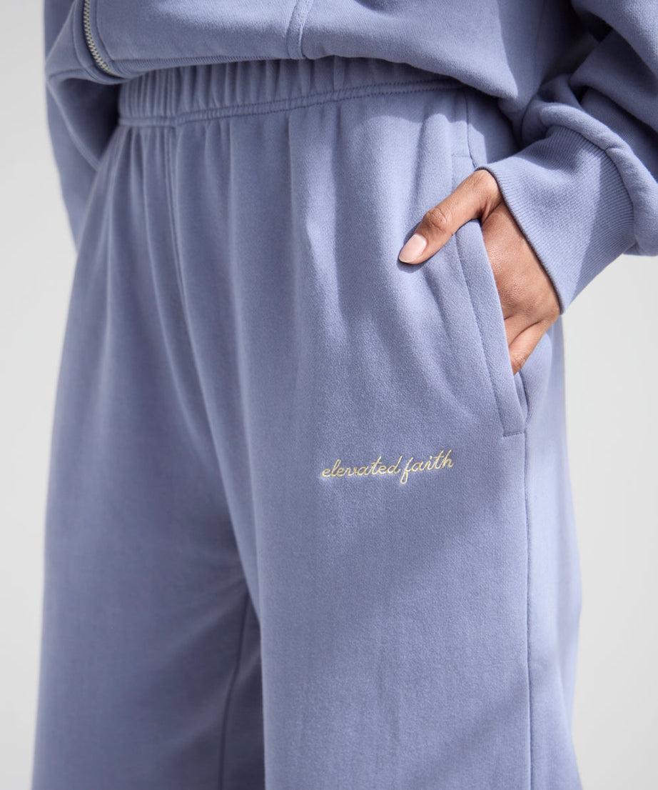 Basics Plum Wide Leg Sweatpant