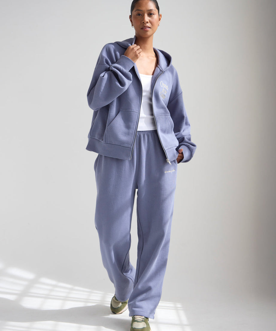 Basics Plum Wide Leg Sweatpant
