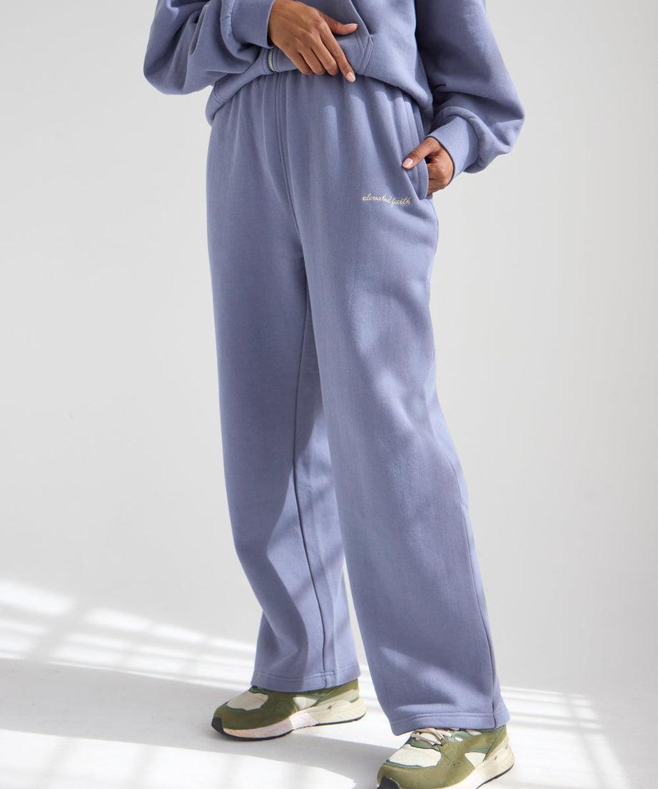 Basics Plum Wide Leg Sweatpant