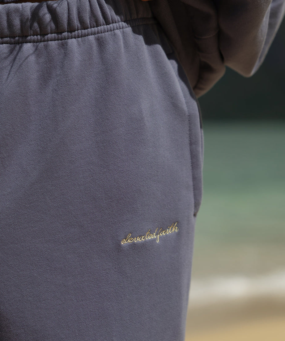 Basics Plum Wide Leg Sweatpant