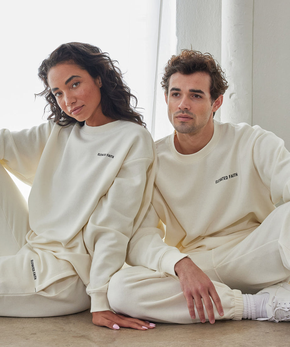Basics White Sand Unisex Crewneck
