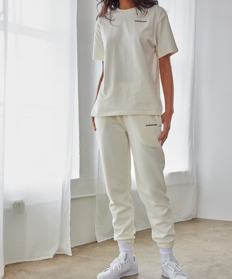 Basics White Sand Unisex Sweatpant