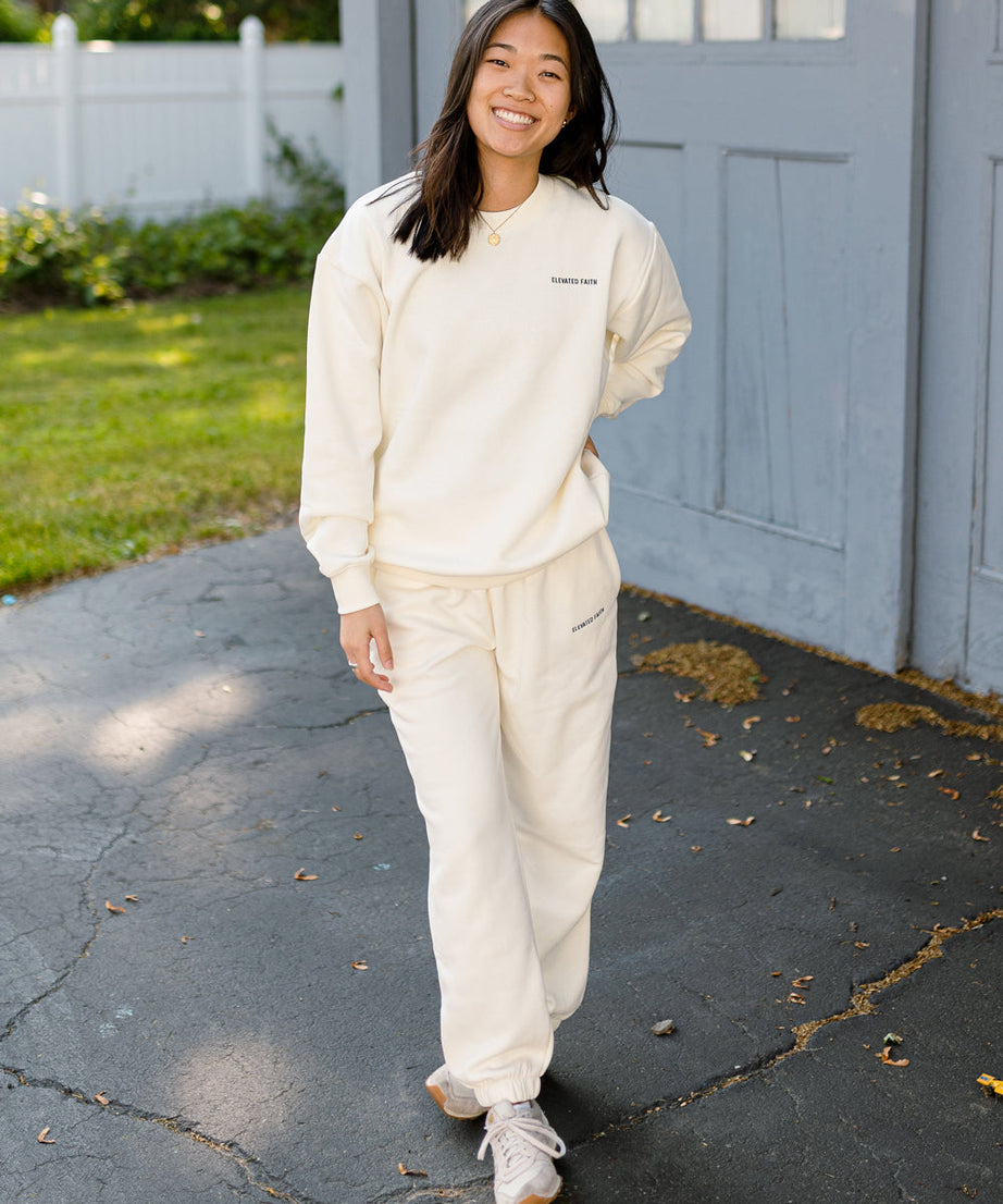 Basics White Sand Unisex Sweatpant