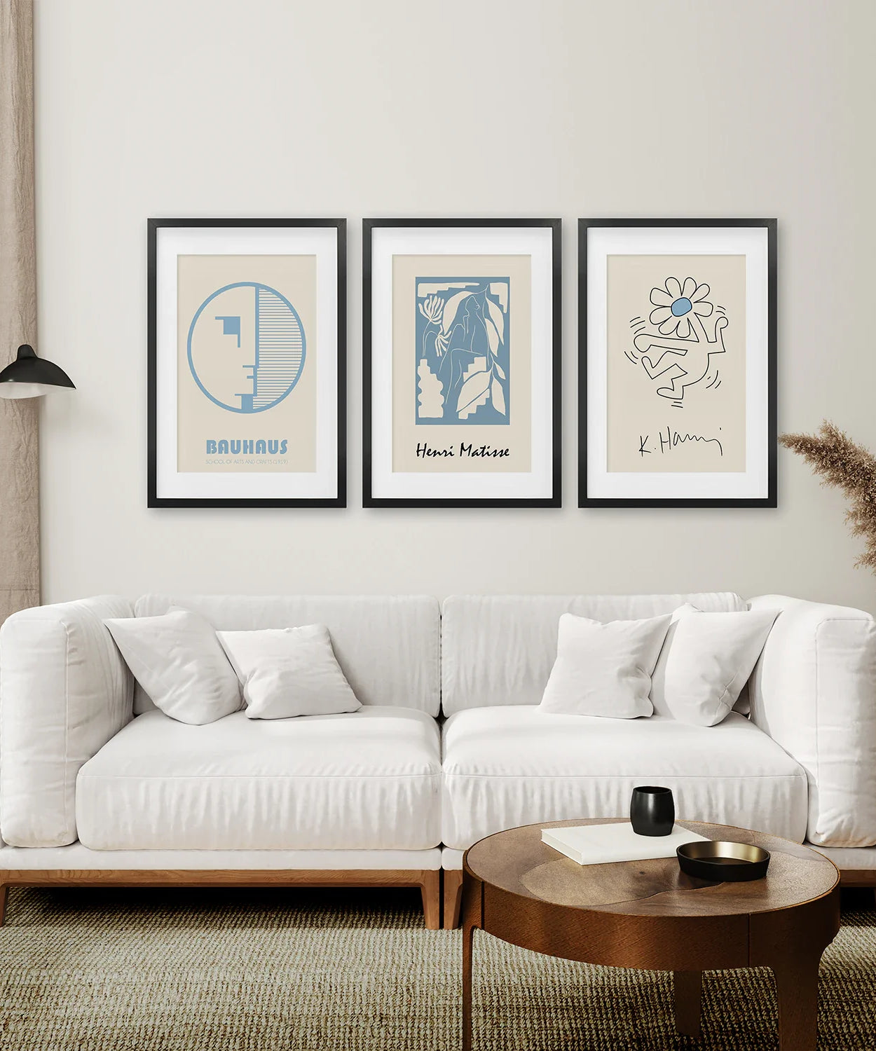 3er Set Bauhaus & Matisse Drucke. Tanzende Blume, Abstrakt