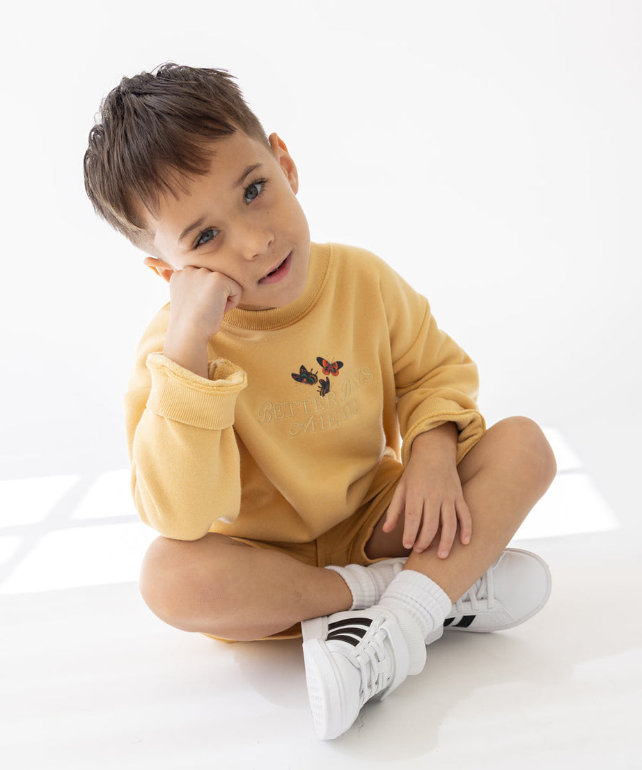Better Days Schmetterling Kinder Crewneck