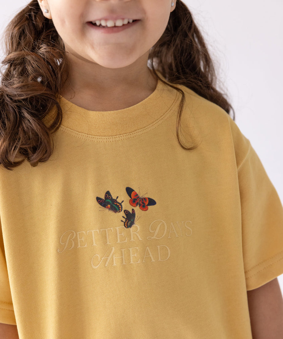 Better Days Schmetterling Kinder-T-Shirt
