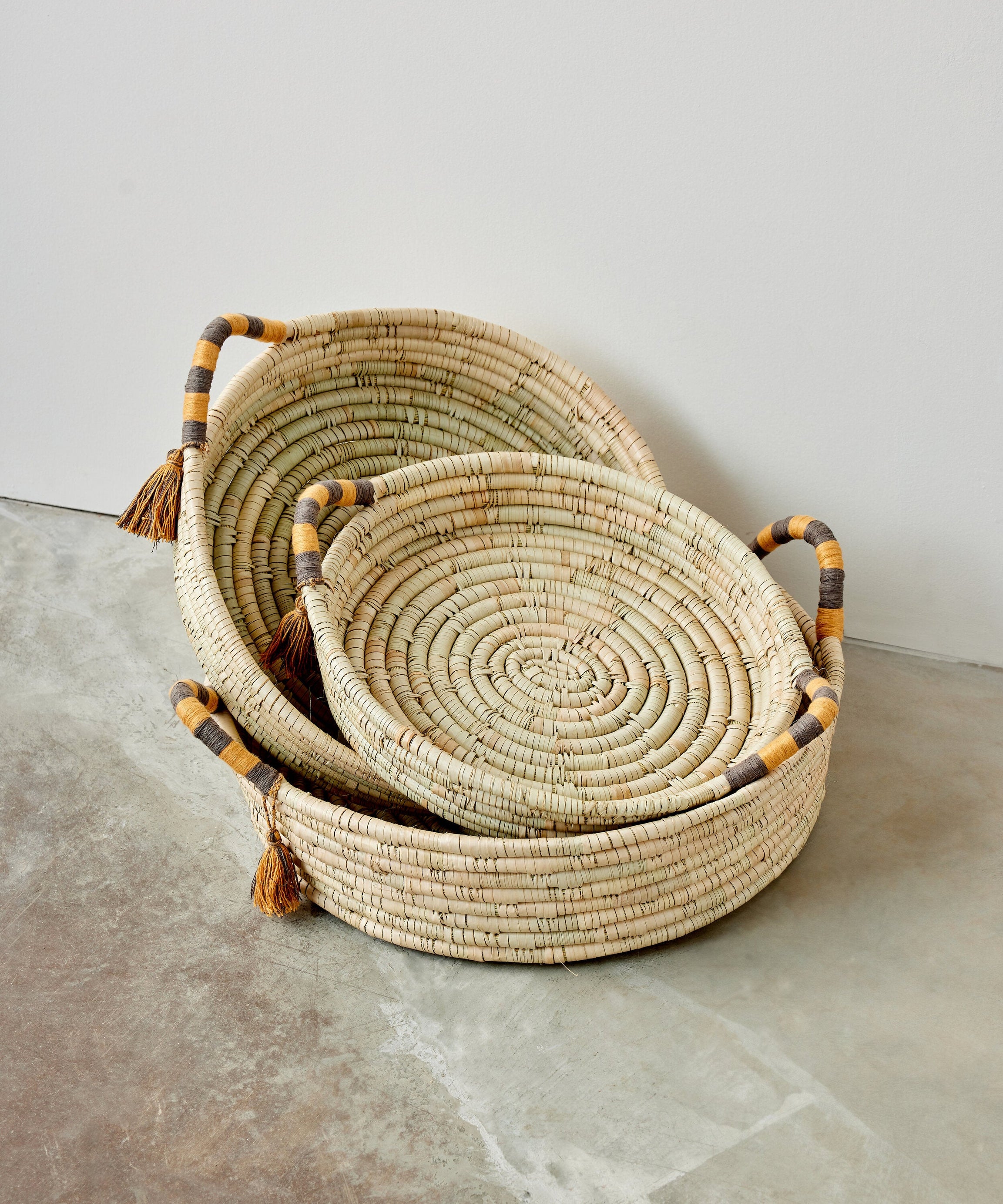 Peach Banded Betty Tray with Tassel