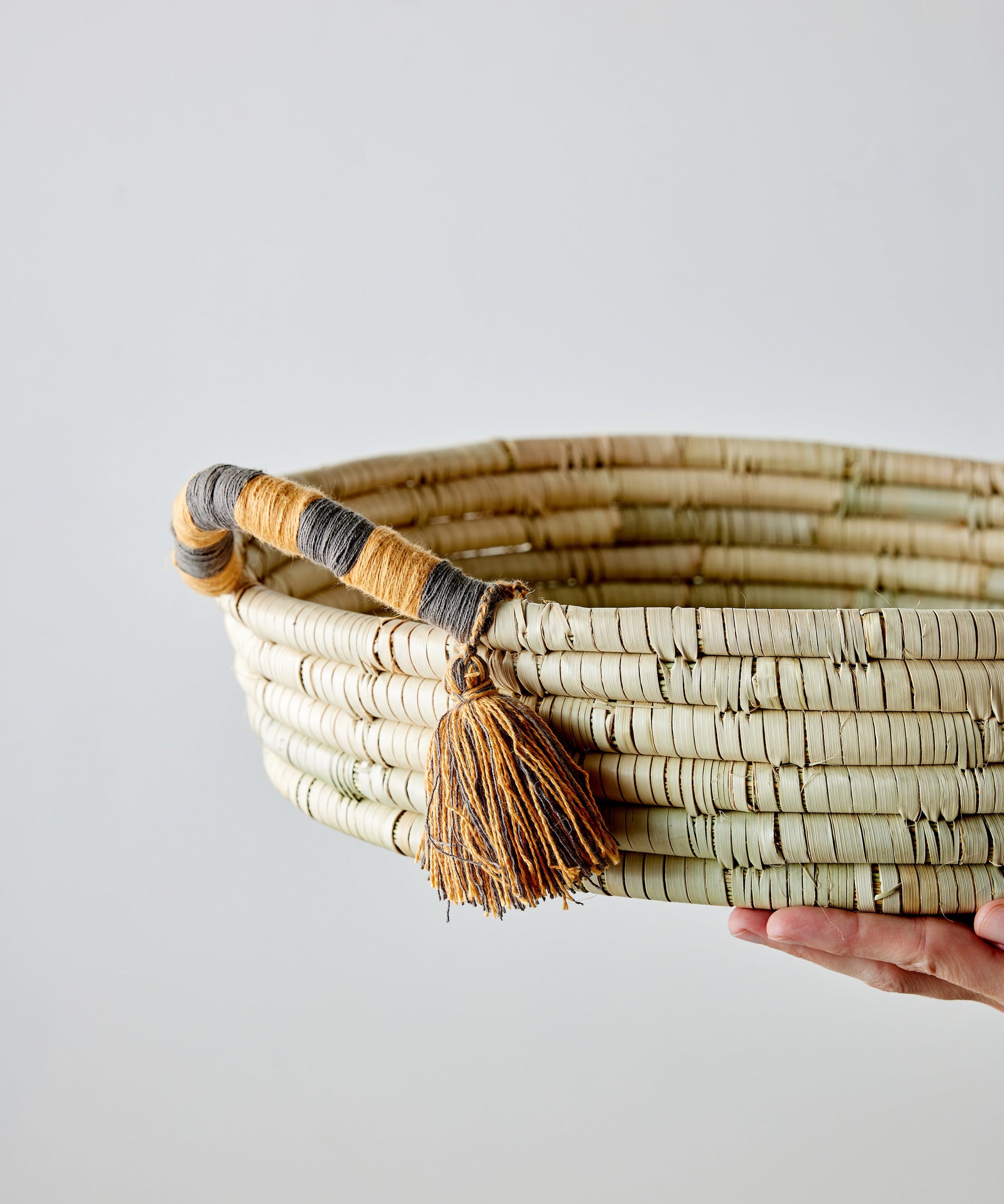 Peach Banded Betty Tray with Tassel