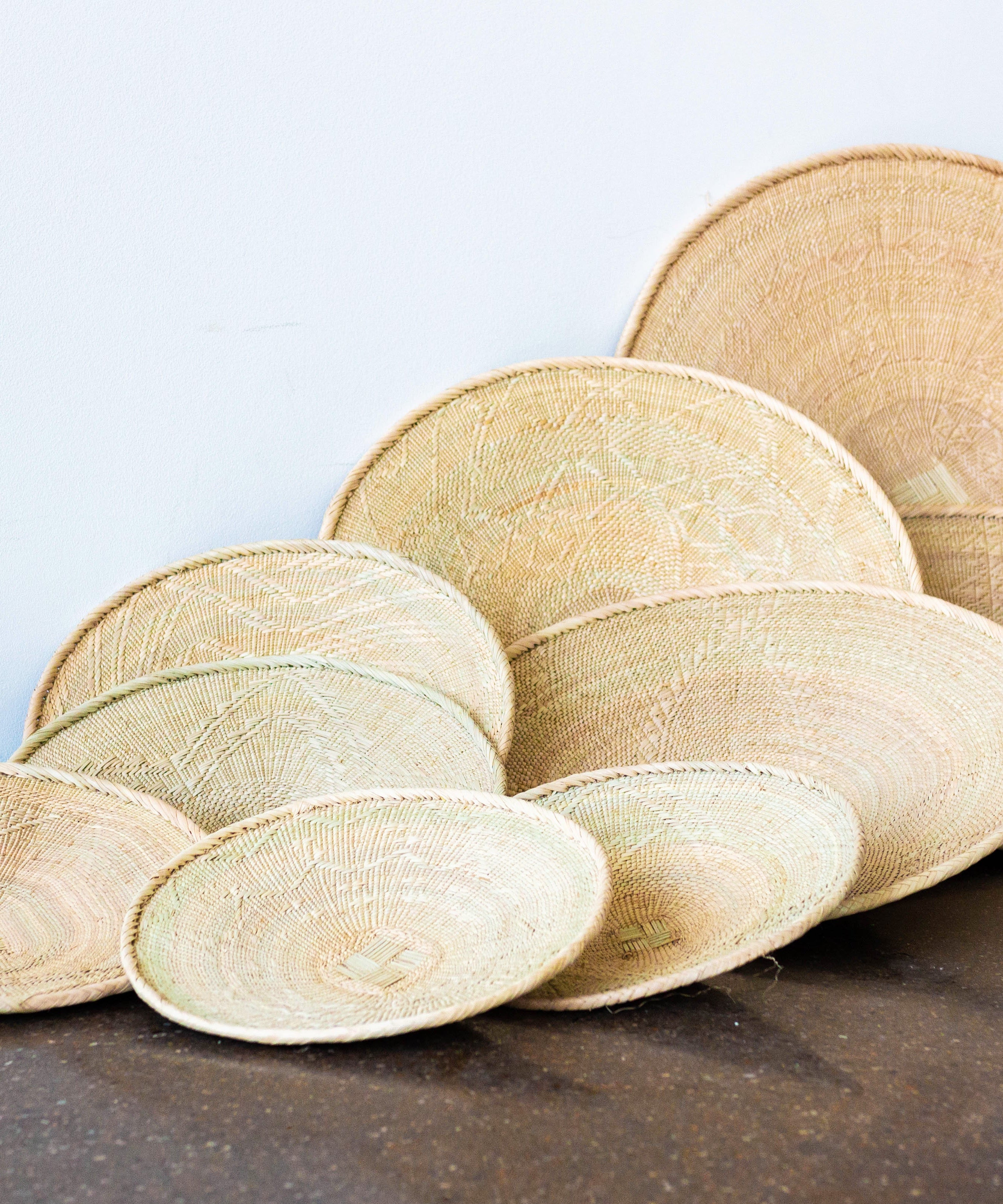 African Wall Basket Decor | Statement Binga Blonde Woven Wall Basket