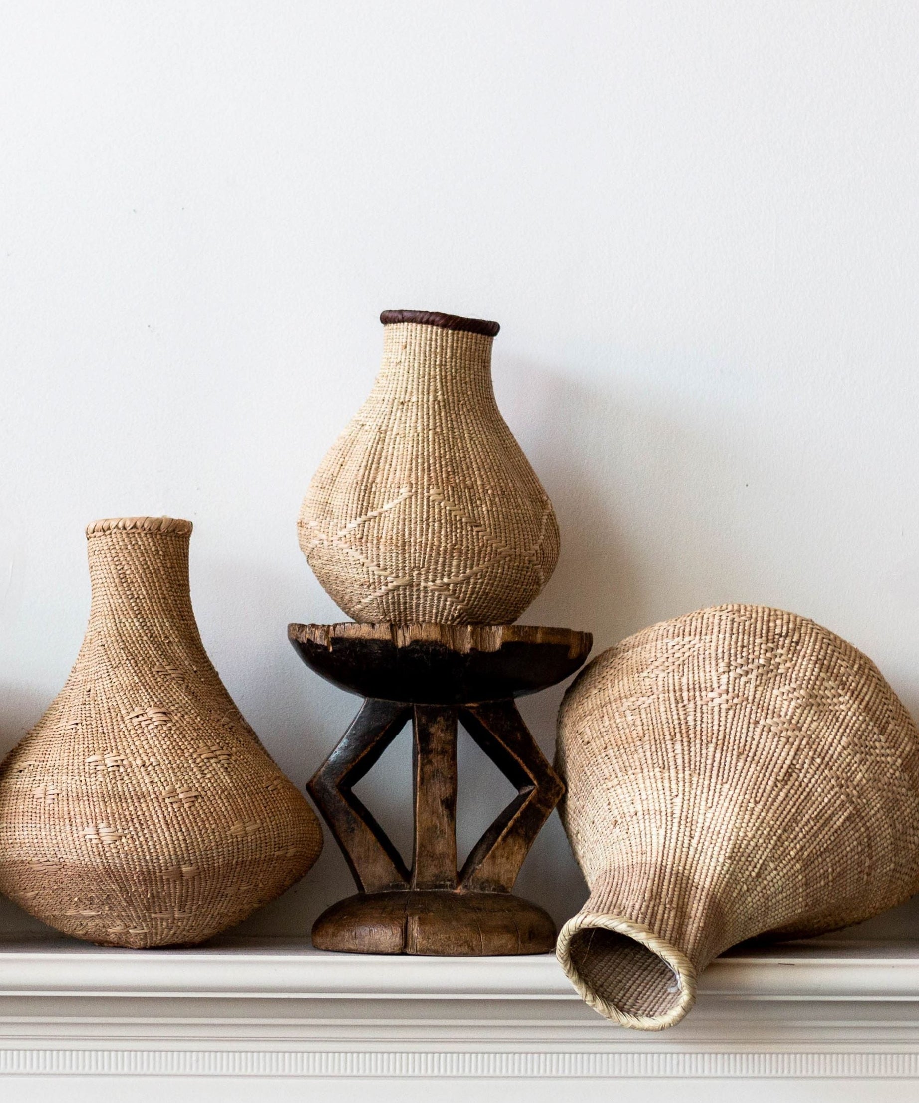 Binga Nongo Natural Woven Gourd Basket