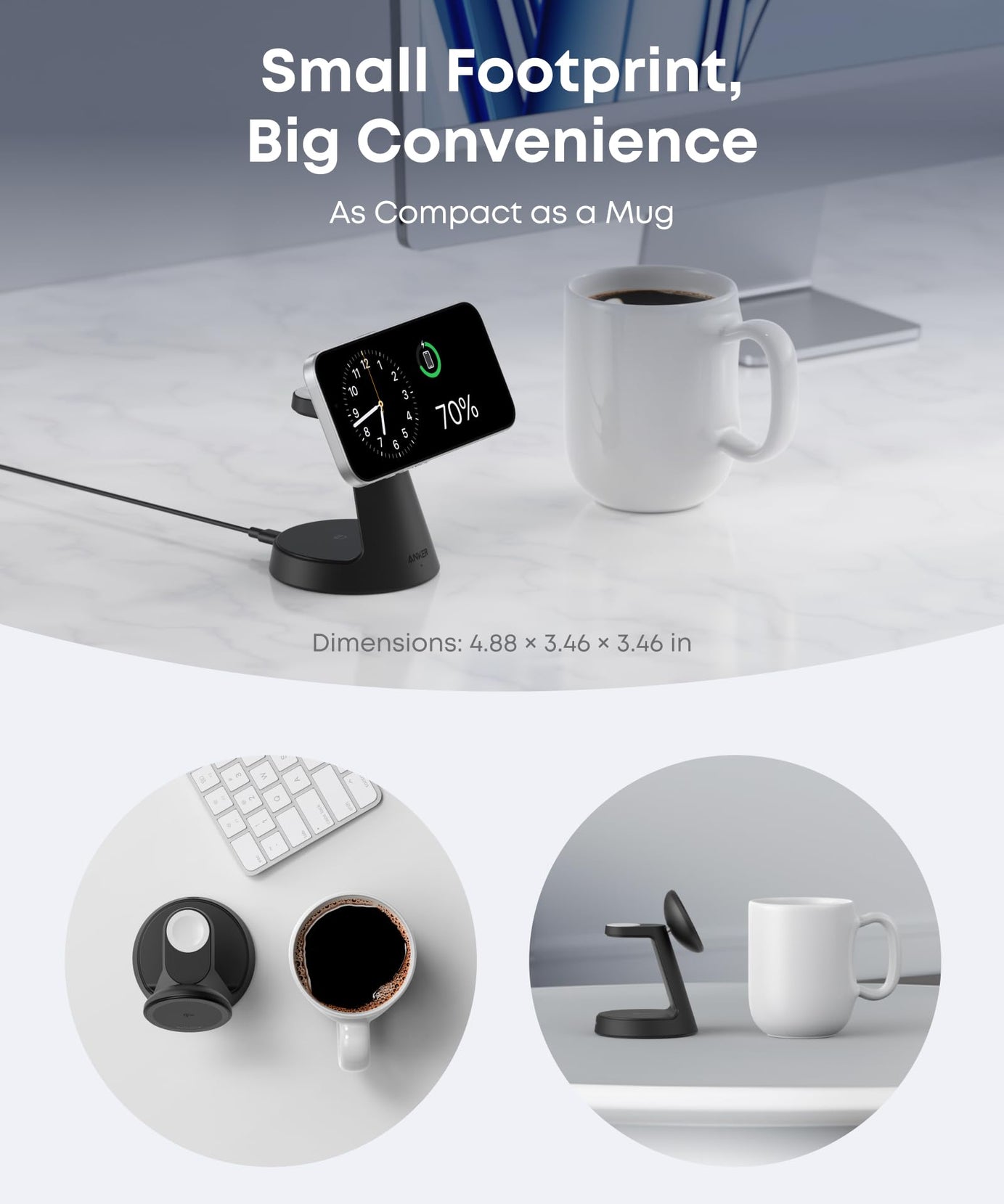Anker MagGo Wireless Charging Station (3-in-1, Dock Stand)