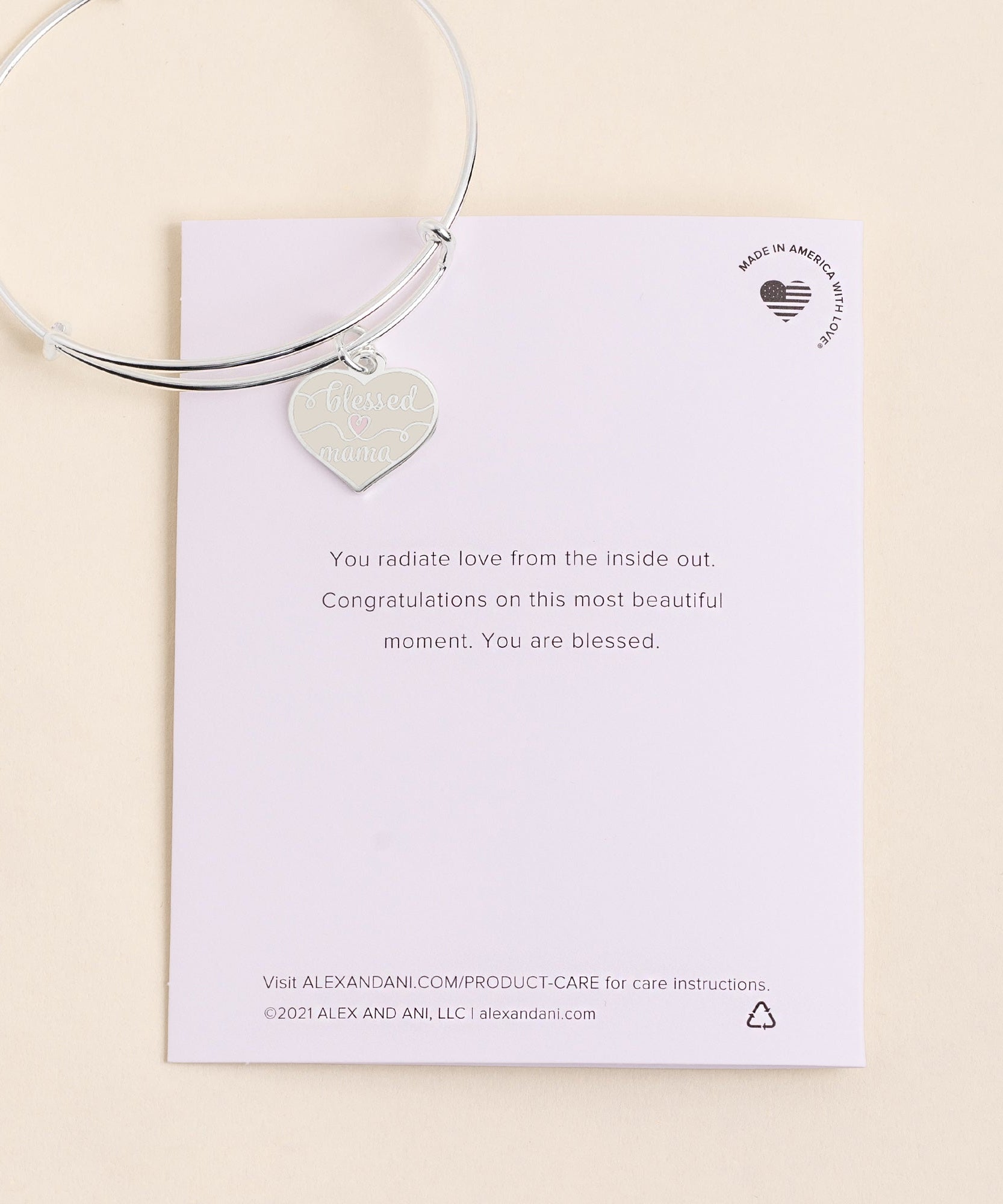 'Blessed Mama' Charm Bangle