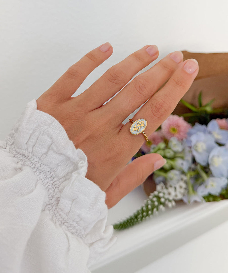 Bloom Again Enamel Ring