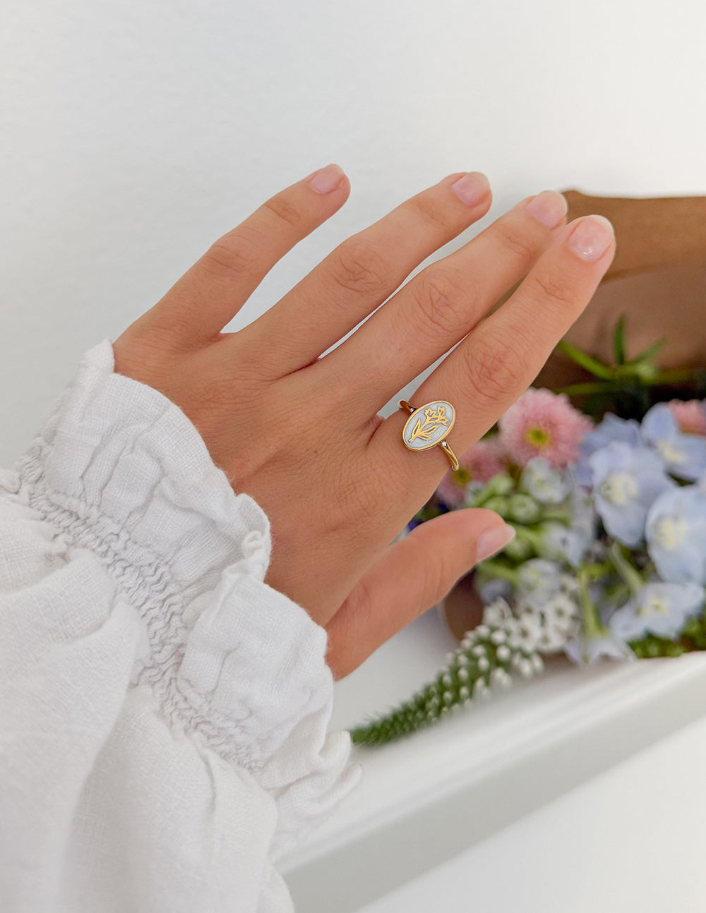 Bloom Again Enamel Ring