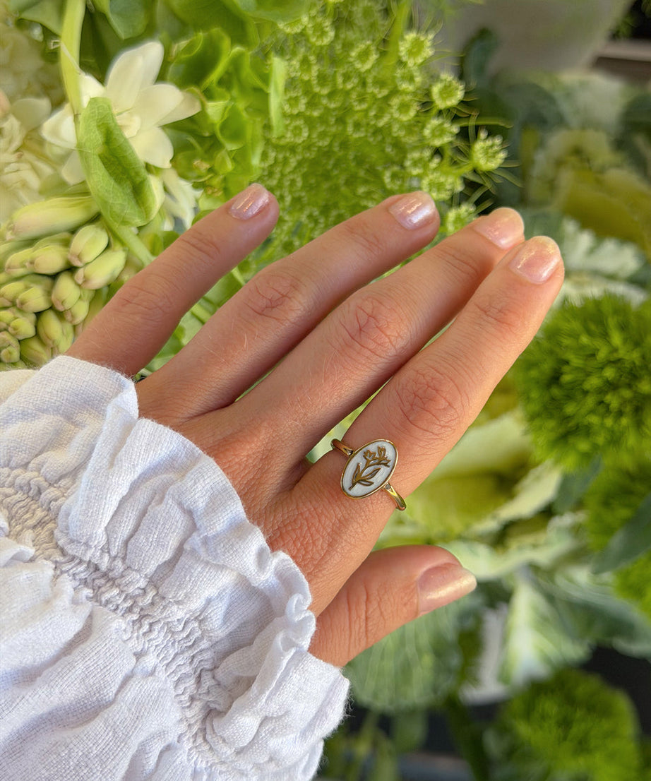 Bloom Again Enamel Ring