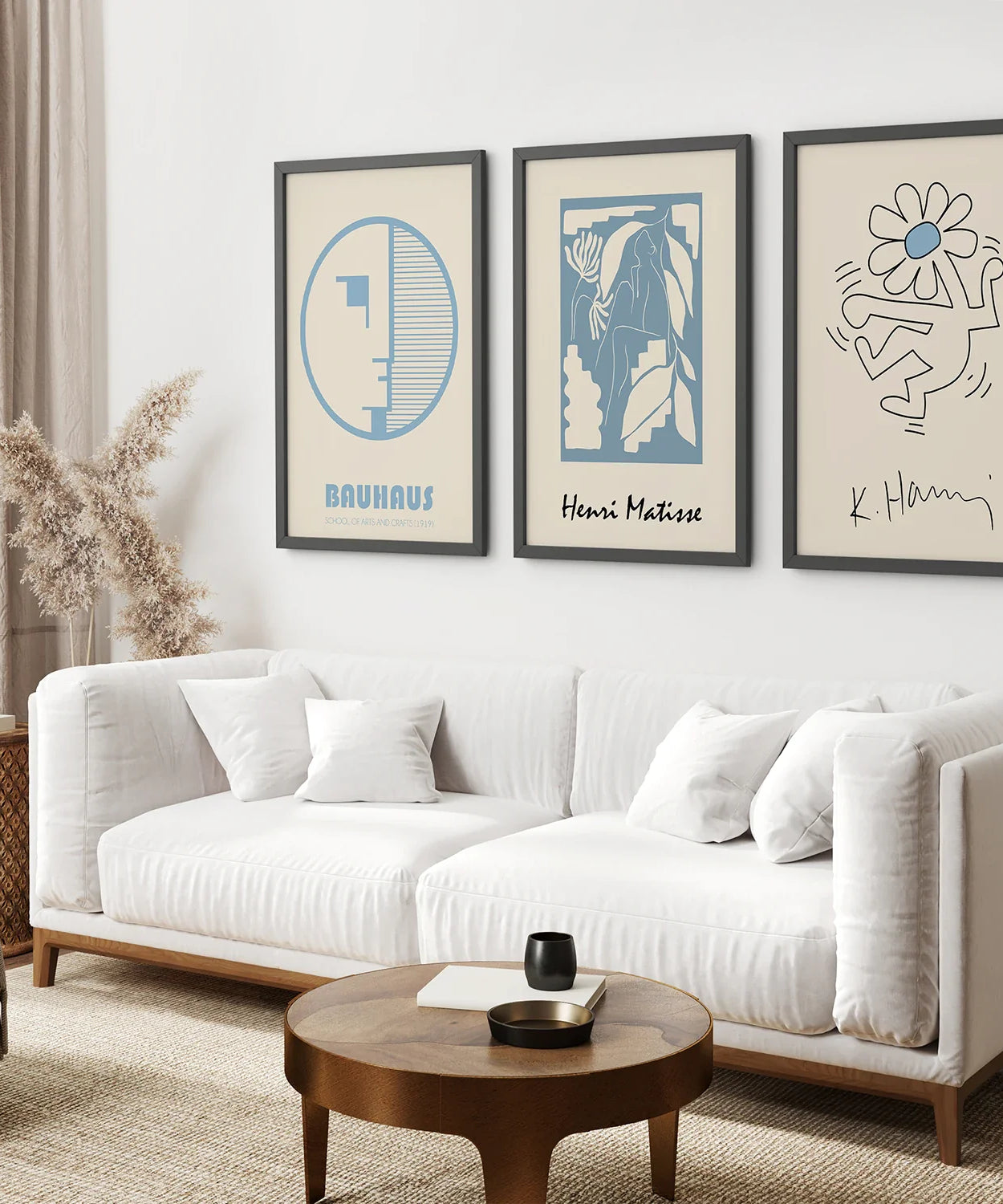 3er Set Bauhaus & Matisse Drucke. Tanzende Blume, Abstrakt