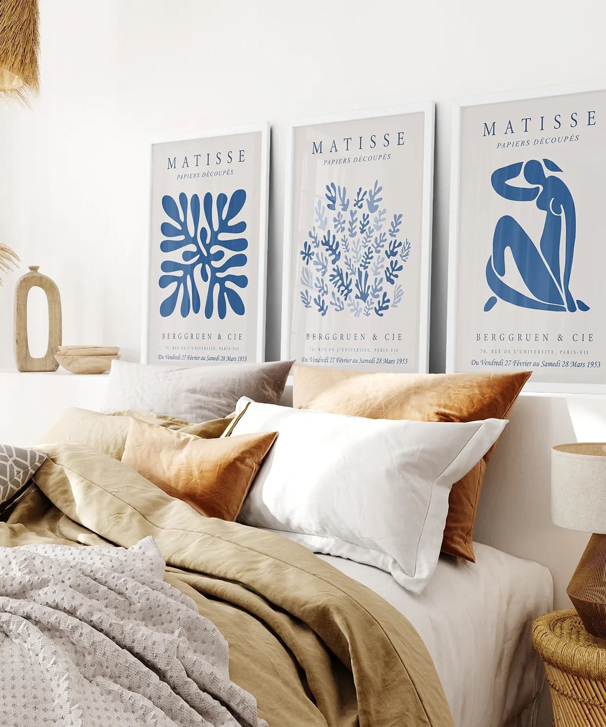 Henri Matisse Museum Blaue Wandkunst Druck-Set