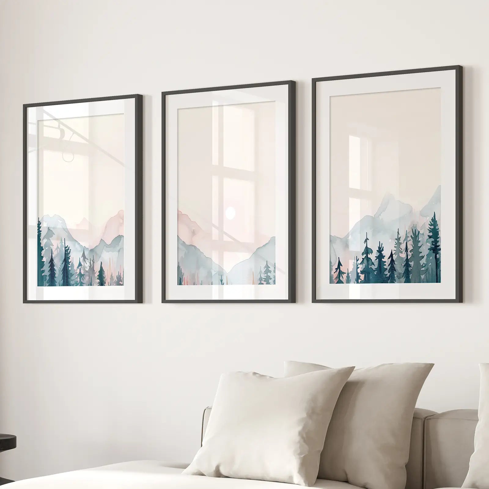 Wald- und Berglandschaftsmalerei Poster