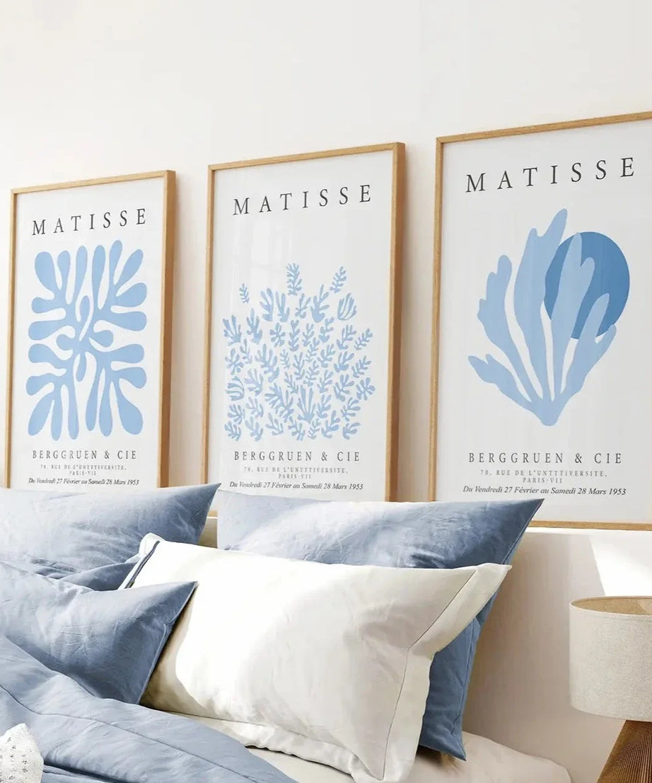 Hellblaues Henri Matisse Ausstellungs-Kunst-Set