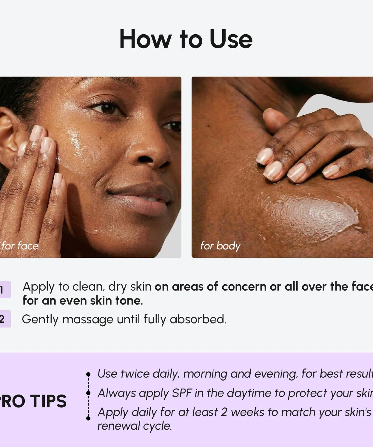Face & Body Serum for Dark Spots