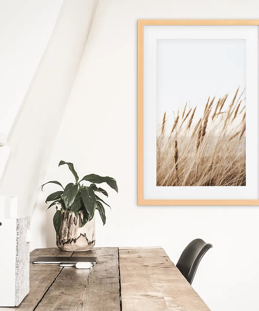 Böhmischer Pampasgrasdruck. Naturinspiriertes Thema