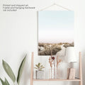 Boho Chic Wall Art Print. Sandy Beach Path, Dried Grass