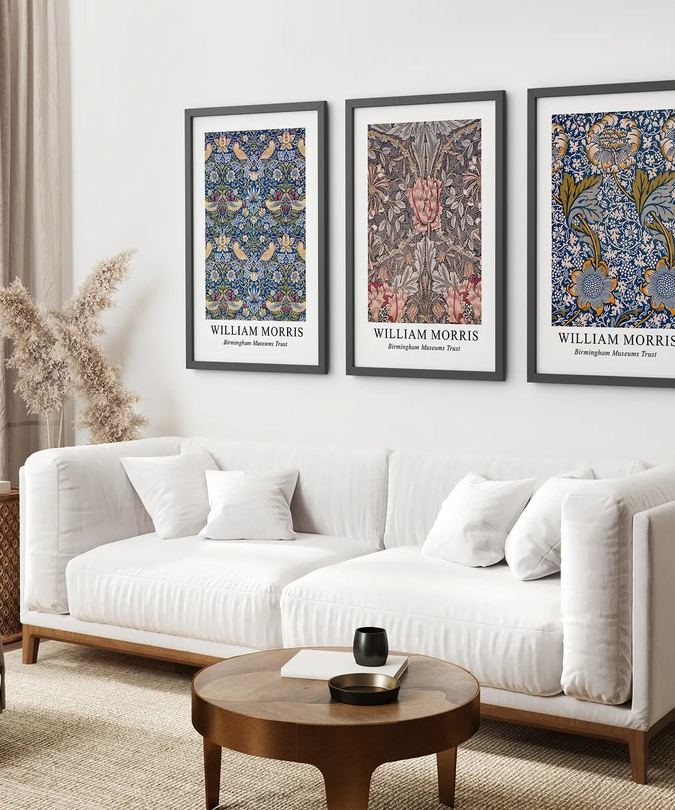 Moderne Jugendstil William Morris 3er Set Drucke