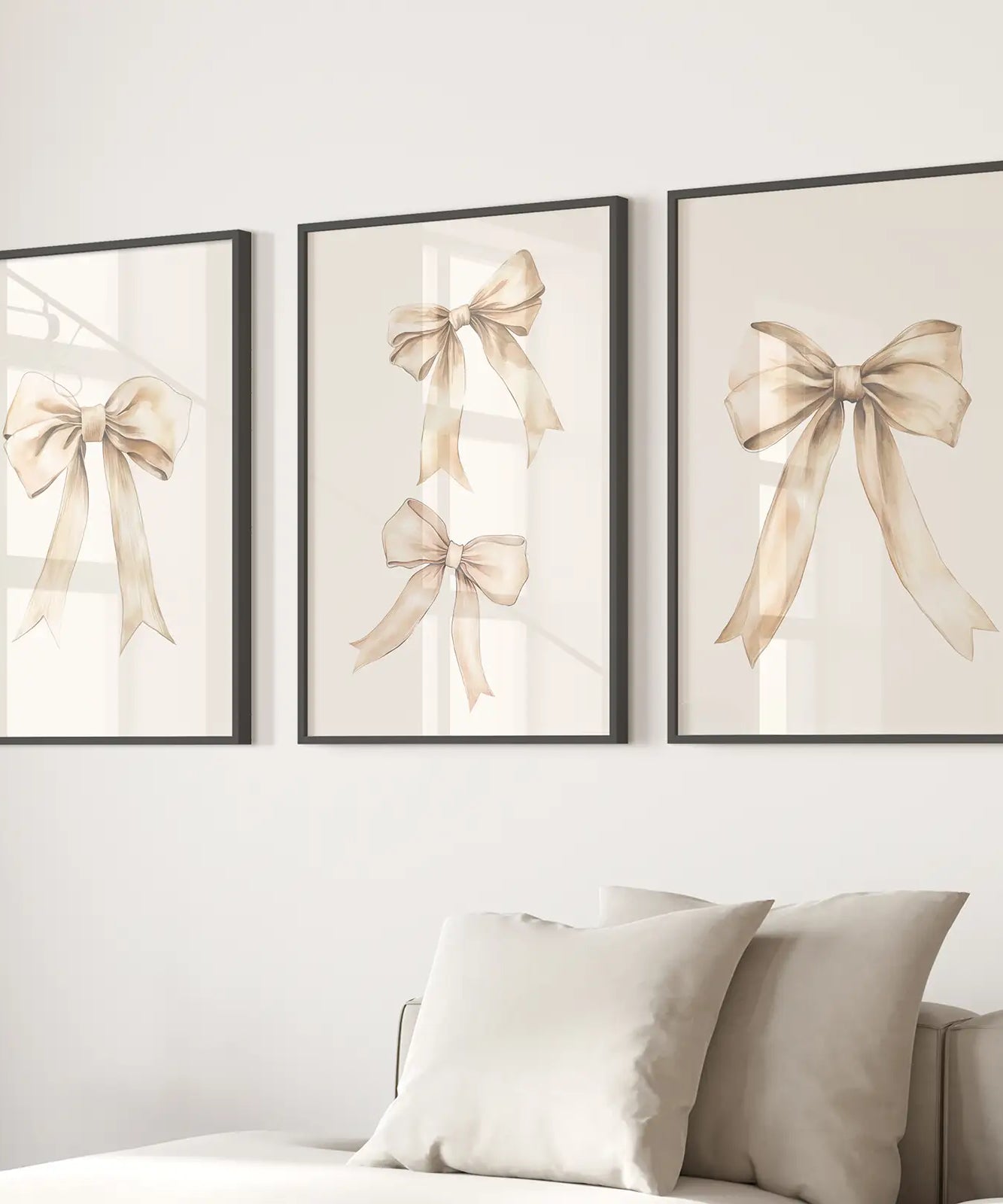 Trendige ästhetische Schleifen Kinderzimmer Wandkunst Set Poster