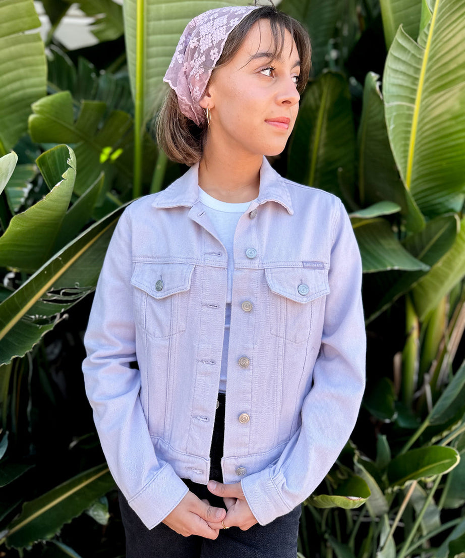 But God Cropped Denim Jacket