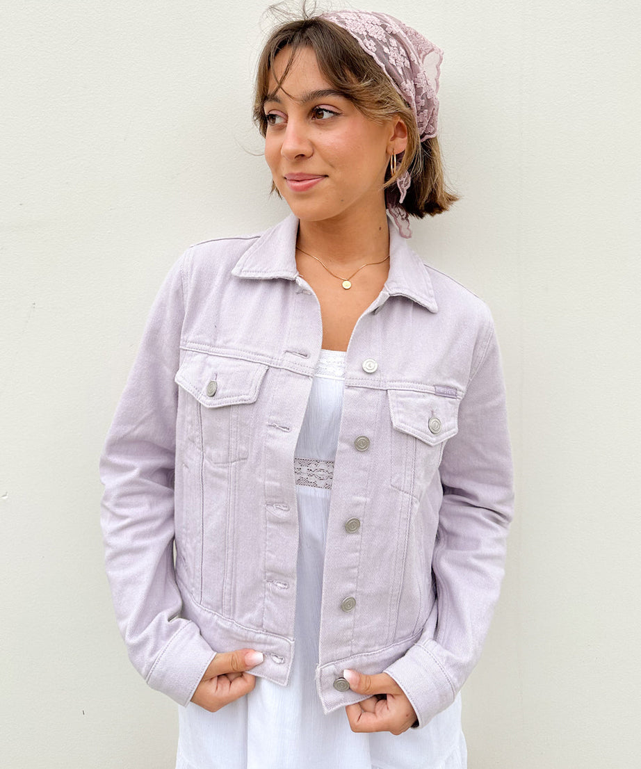 But God Cropped Denim Jacket