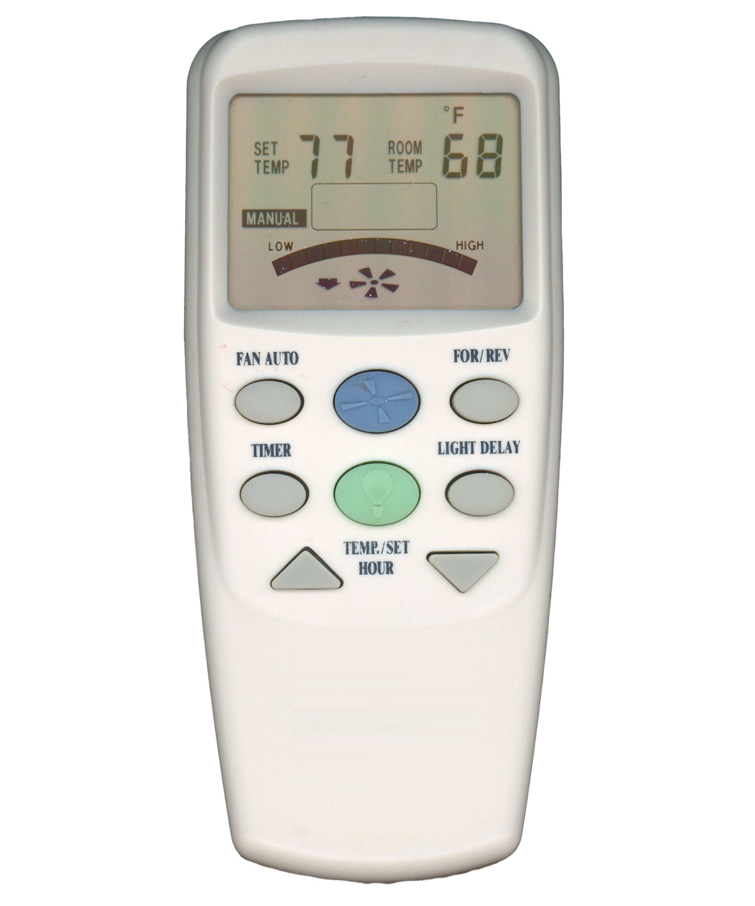 Hampton Bay CHQ8BT7096T Ceiling Fan Remote Control | With Reverse Button | Thermostatic | LCD Temp Display - CHQ8BT7096T
