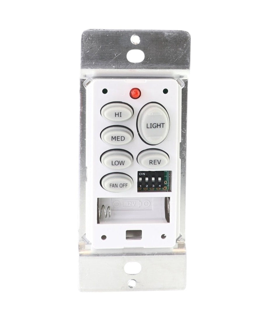 Anderic CHQ9051T Wireless Wall Switch Ceiling Fan Remote Control for 3-Speed Fans with Up & Down Light and Reverse Keys
