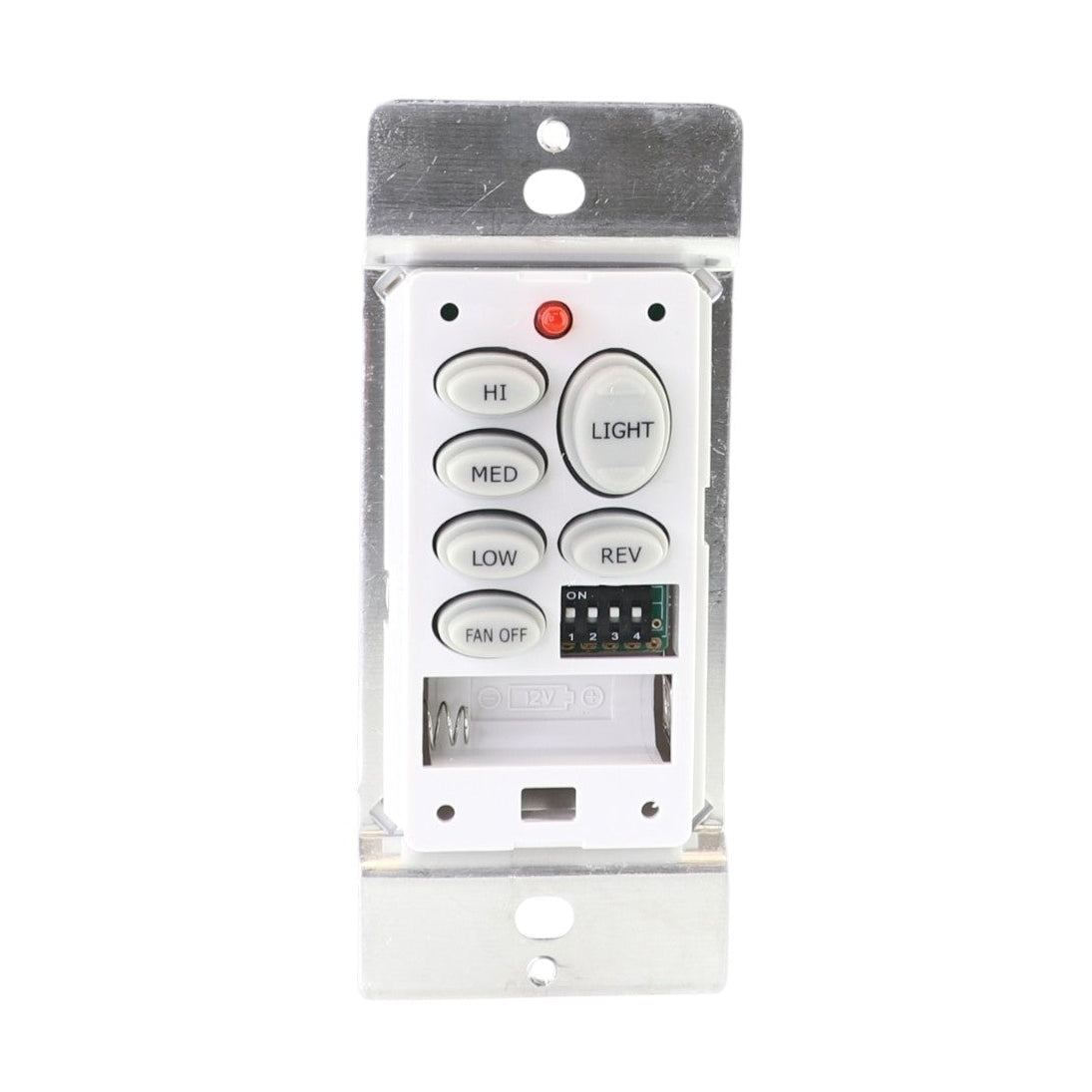 Anderic CHQ9051T Wireless Wall Switch Ceiling Fan Remote Control for 3-Speed Fans with Up & Down Light and Reverse Keys