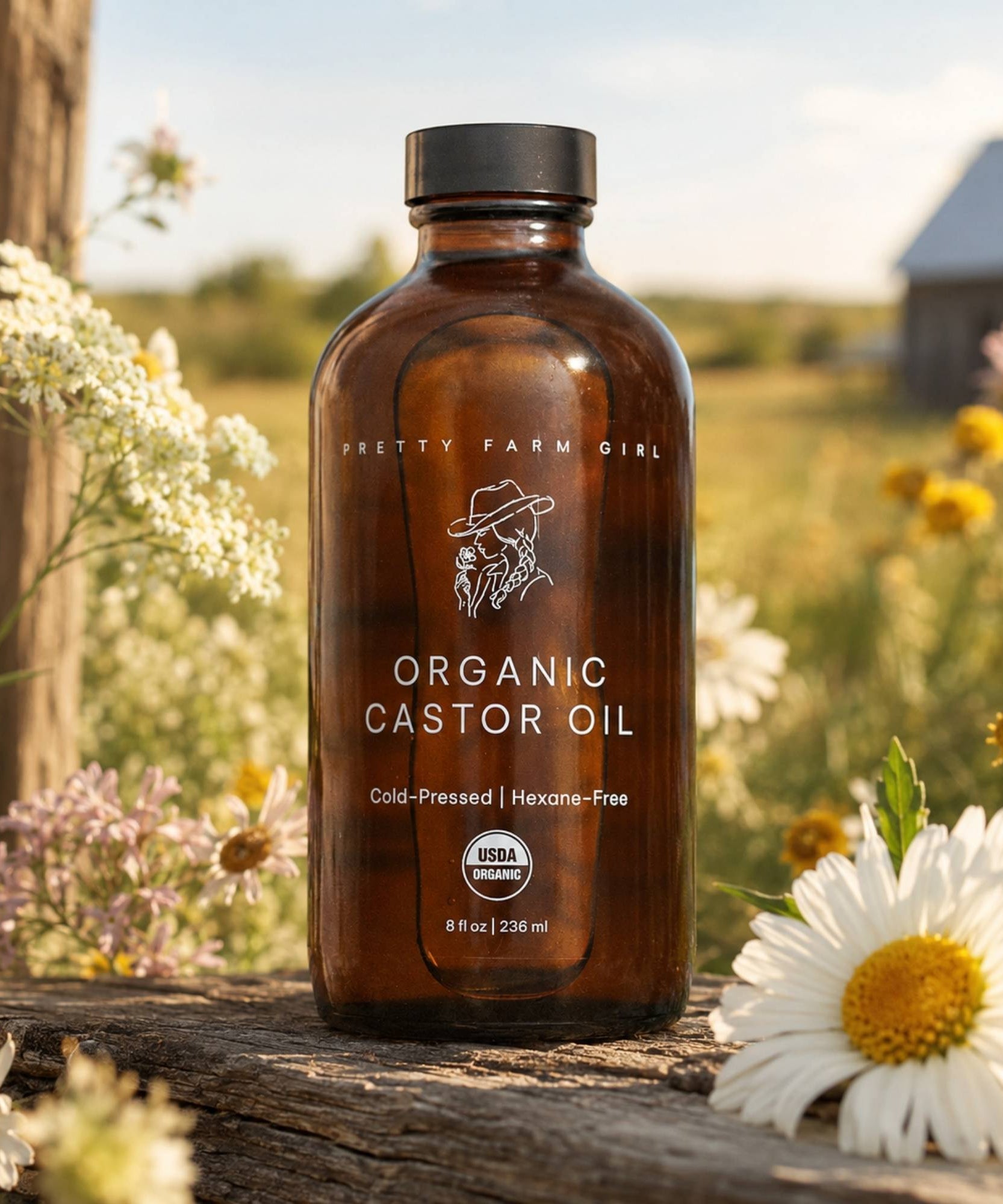 Pure Organic Cold Pressed Hexane-Free Castor Oil