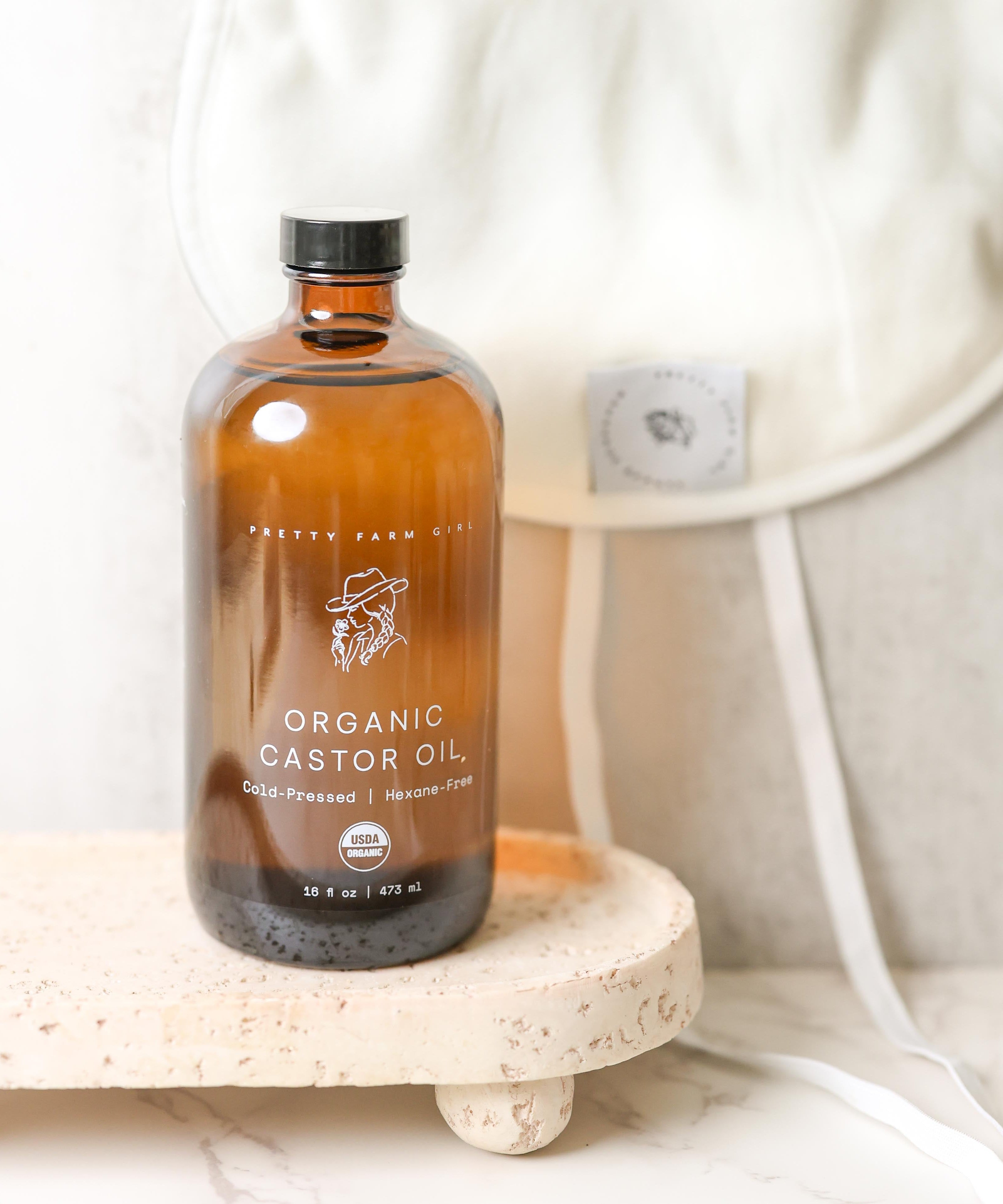 Organic Pure Castor Oil + Cloth Pack Bundle