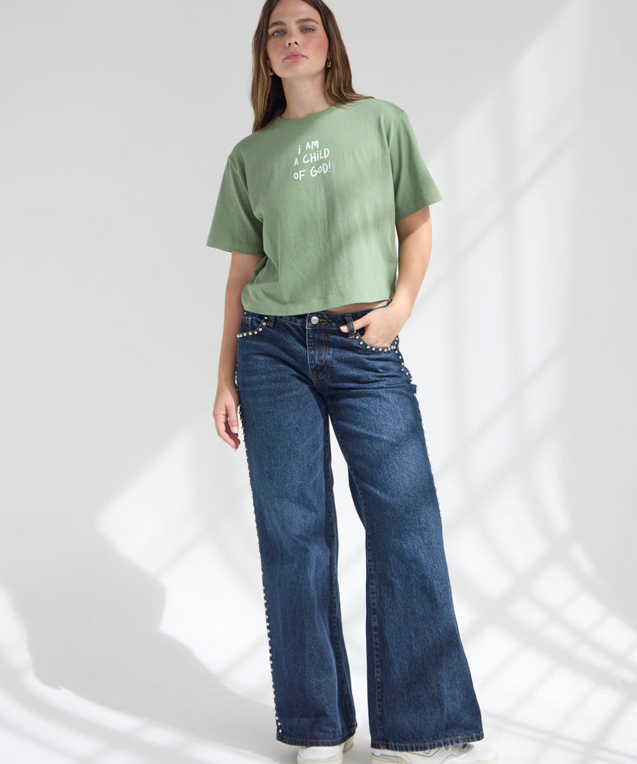 Child of God Cropped Women's Tee