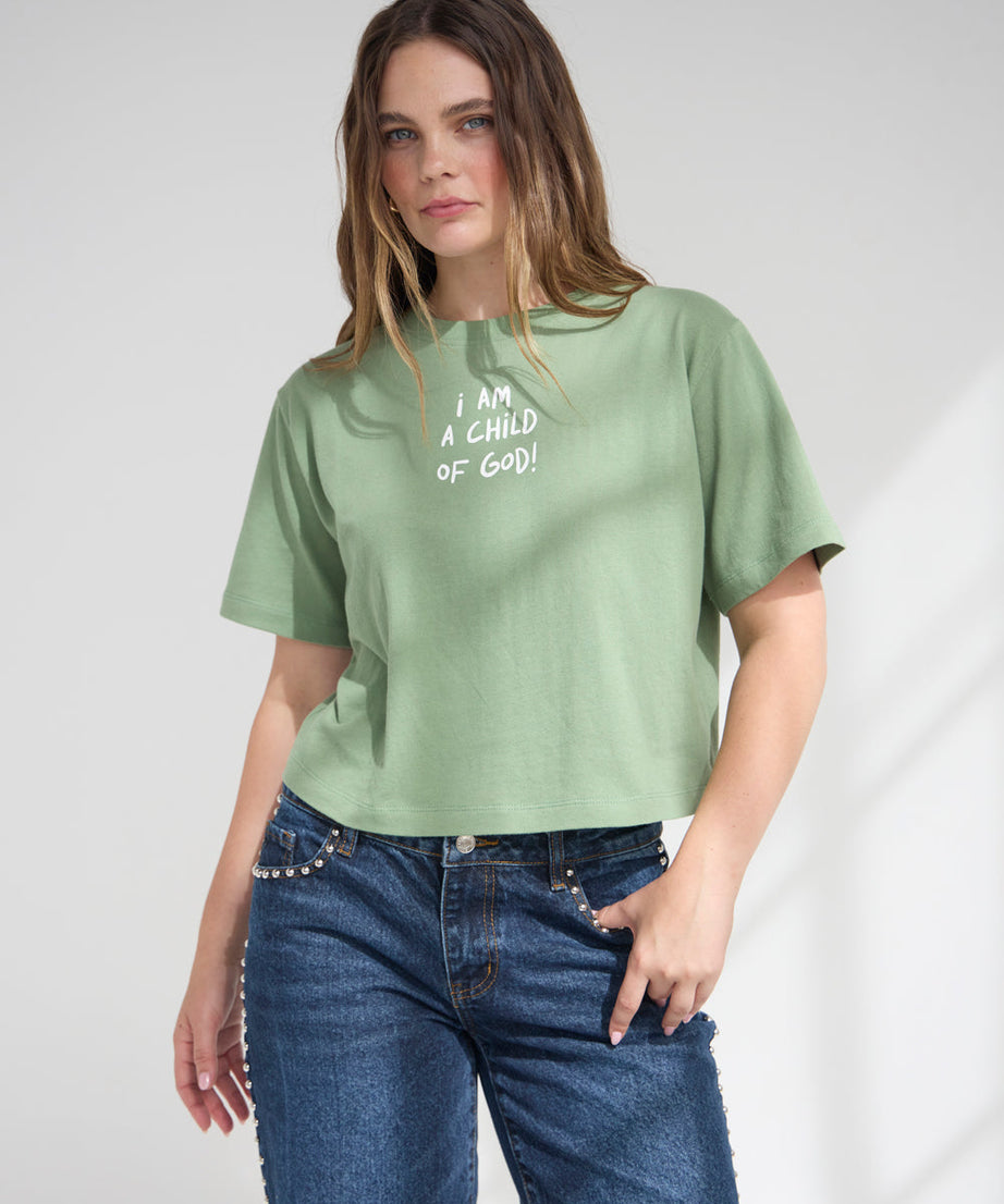 Child of God Cropped Women's Tee