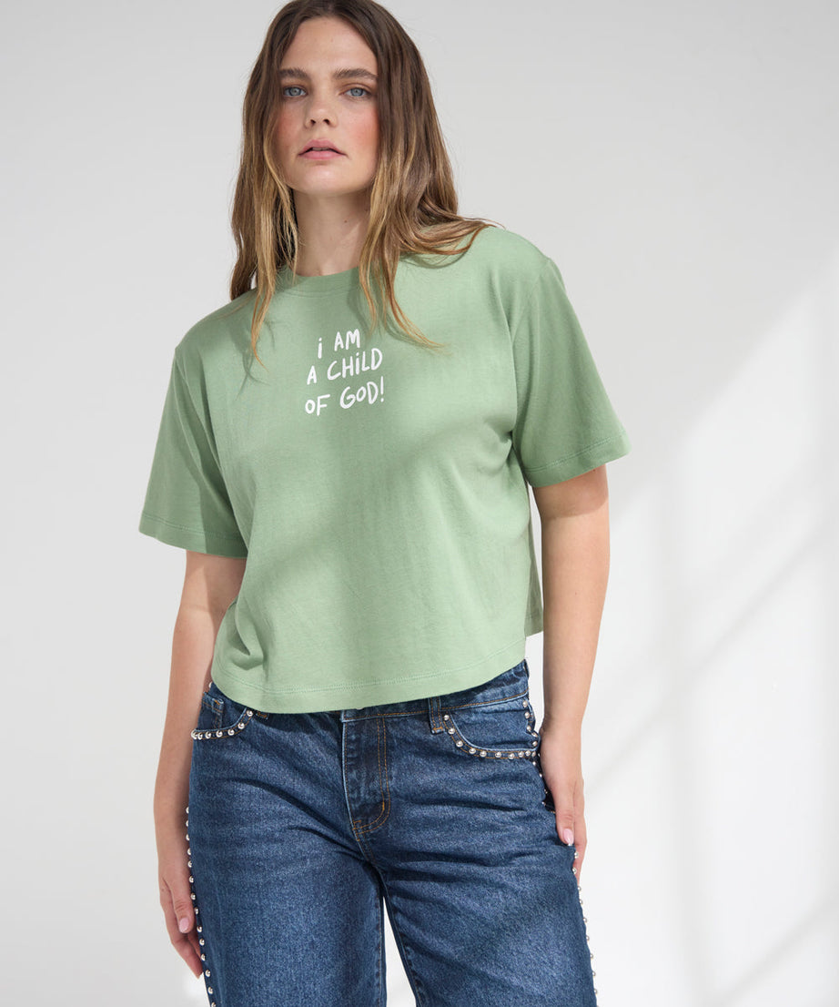 Child of God Cropped Women's Tee