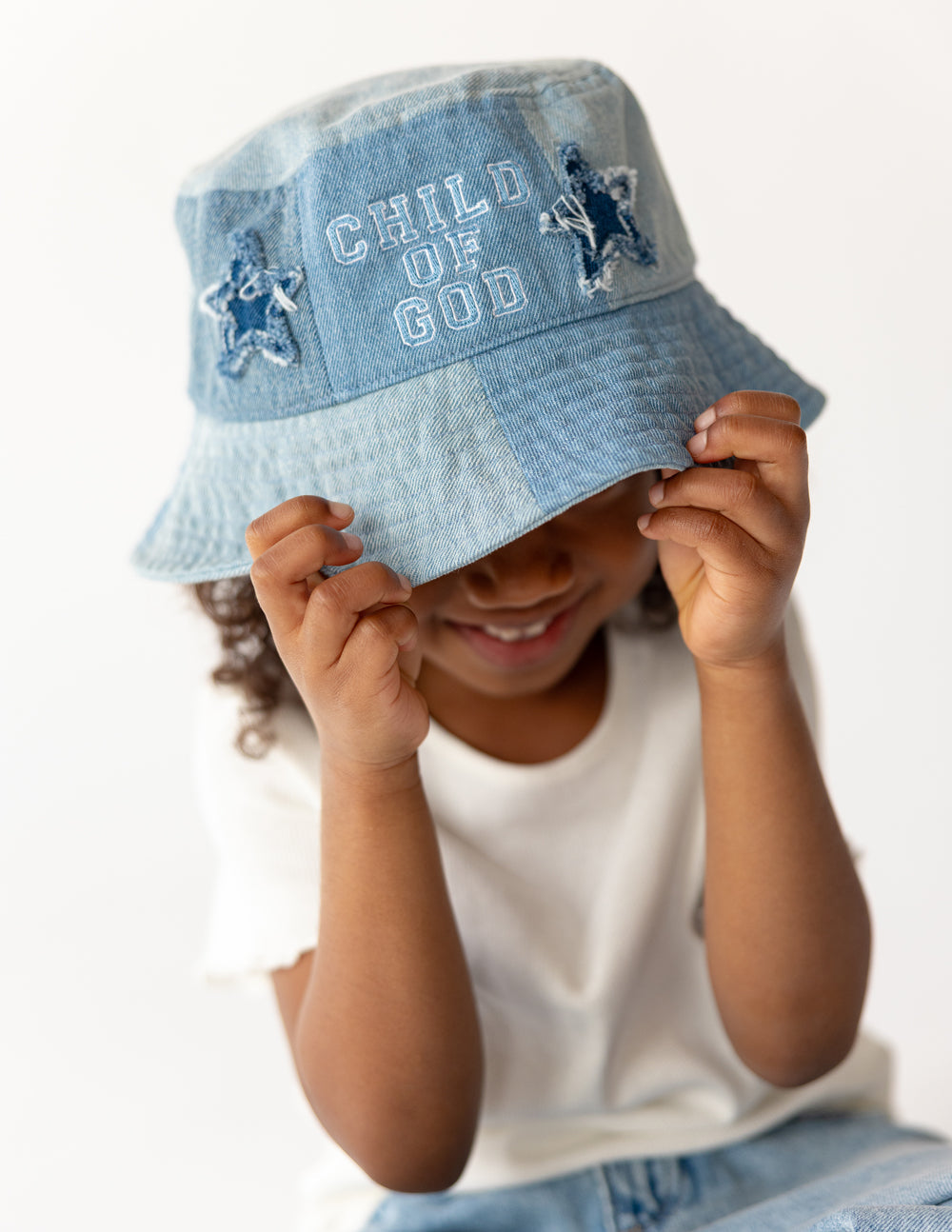 Child of God Denim Kids Bucket Hat