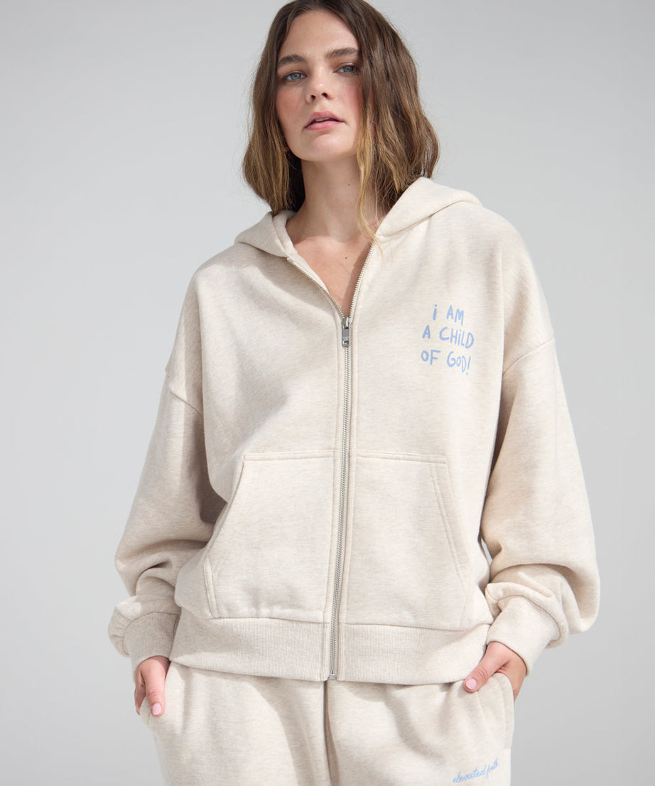 Child of God Eggshell Full-Zip Hoodie