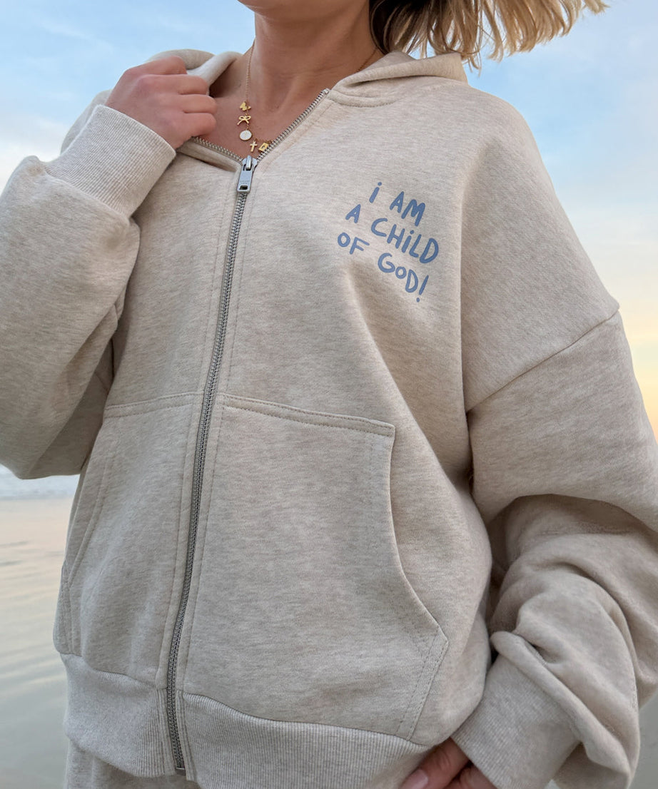 Child of God Eggshell Full-Zip Hoodie